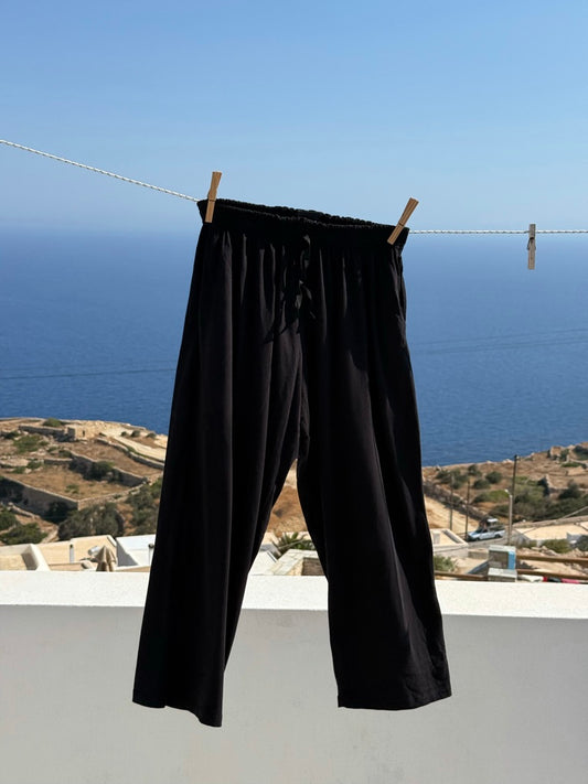 Cotton black pants