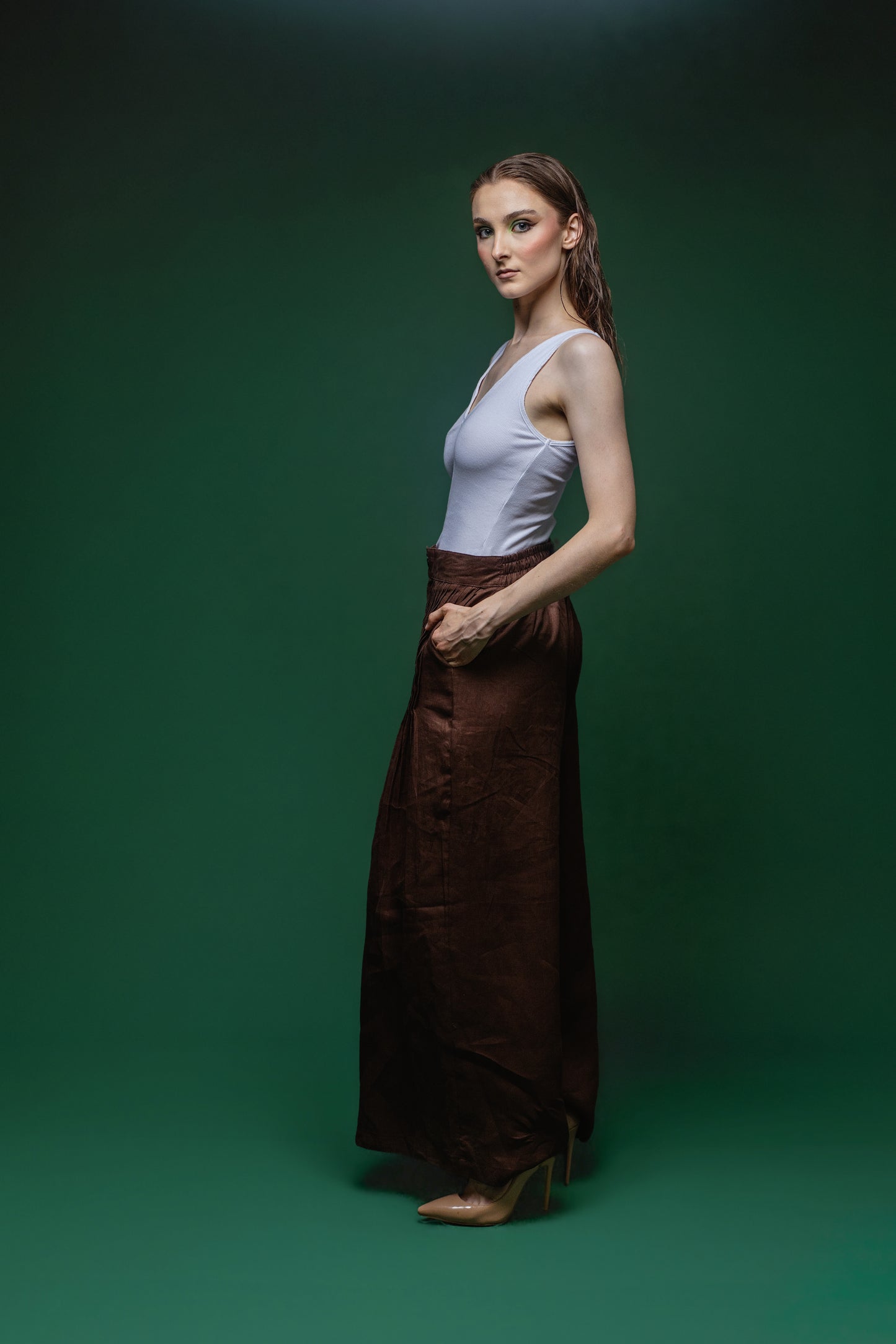 Bark Pleated Trousers