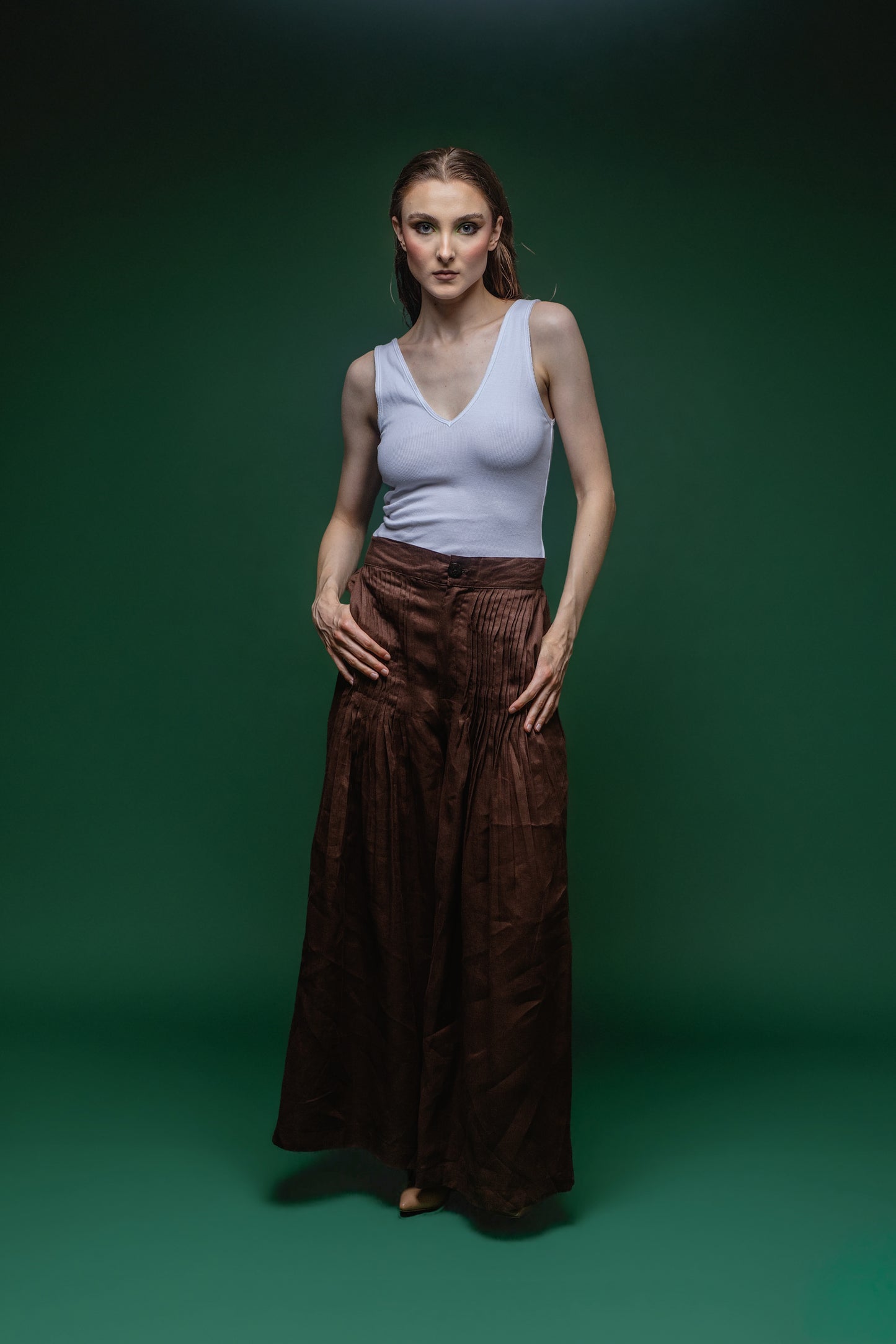 Bark Pleated Trousers