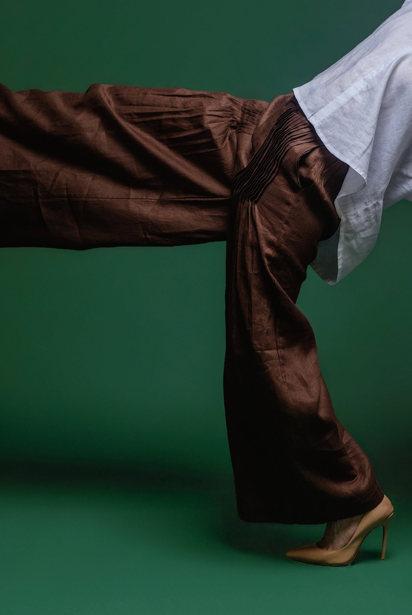 Bark Pleated Trousers